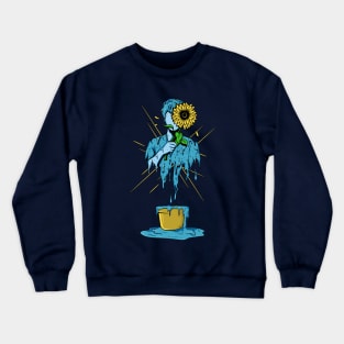 Dripping Man and Sunflower Crewneck Sweatshirt